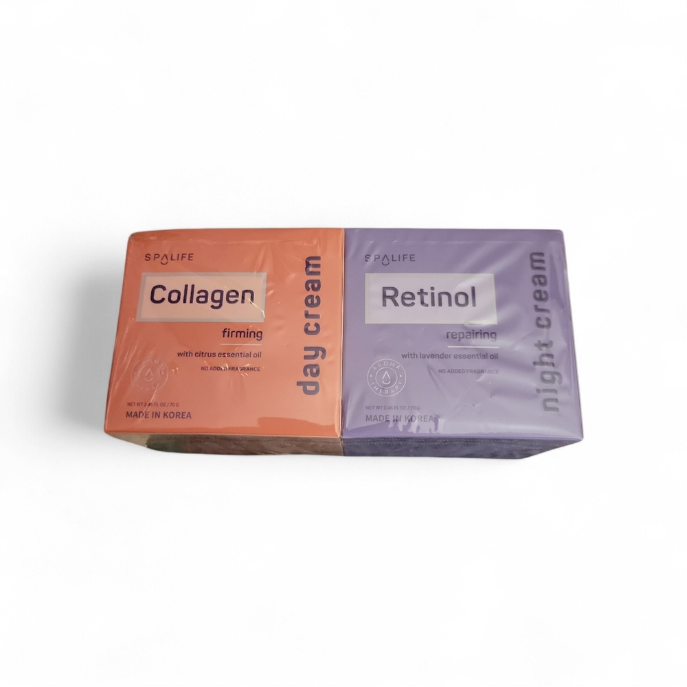 SPALIFE Collagen Day Cream & Retinol Night Cream Duo -2.46 Oz Each